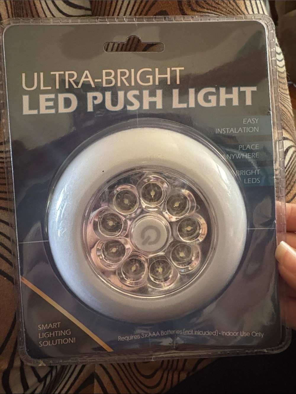 Ultra-Bright LED Push Light - White